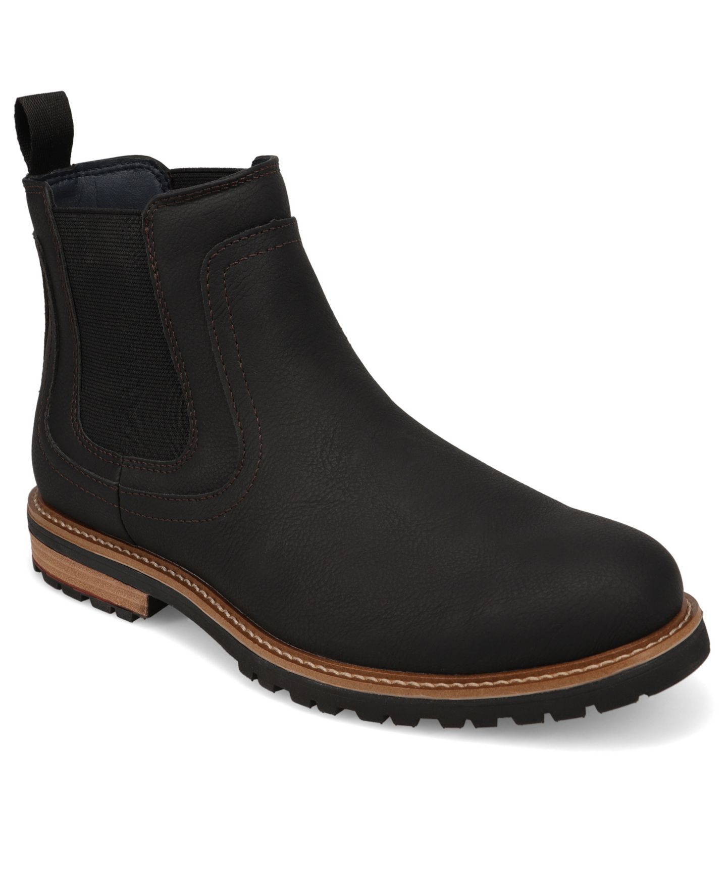 Мужские ботинки Dockers Camden Rugged Pull-On Chelsea, цвет: Чёрный — фото 1