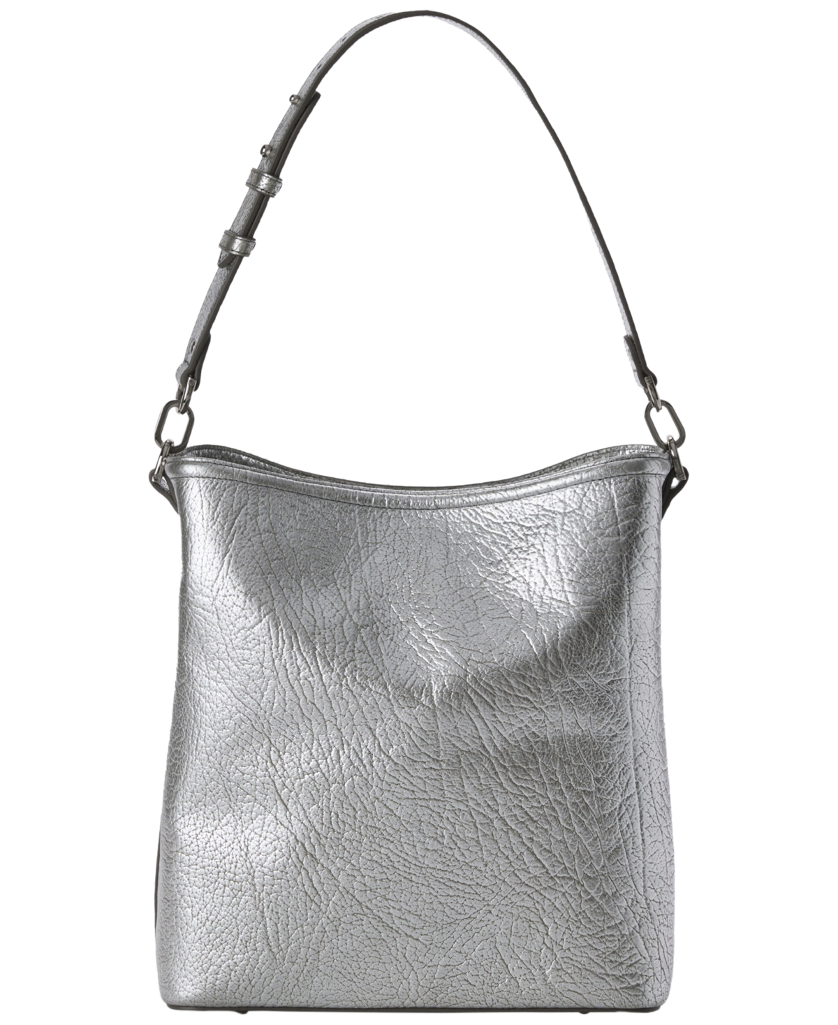 Brahmin Celina Small Bucket Bag In Silver