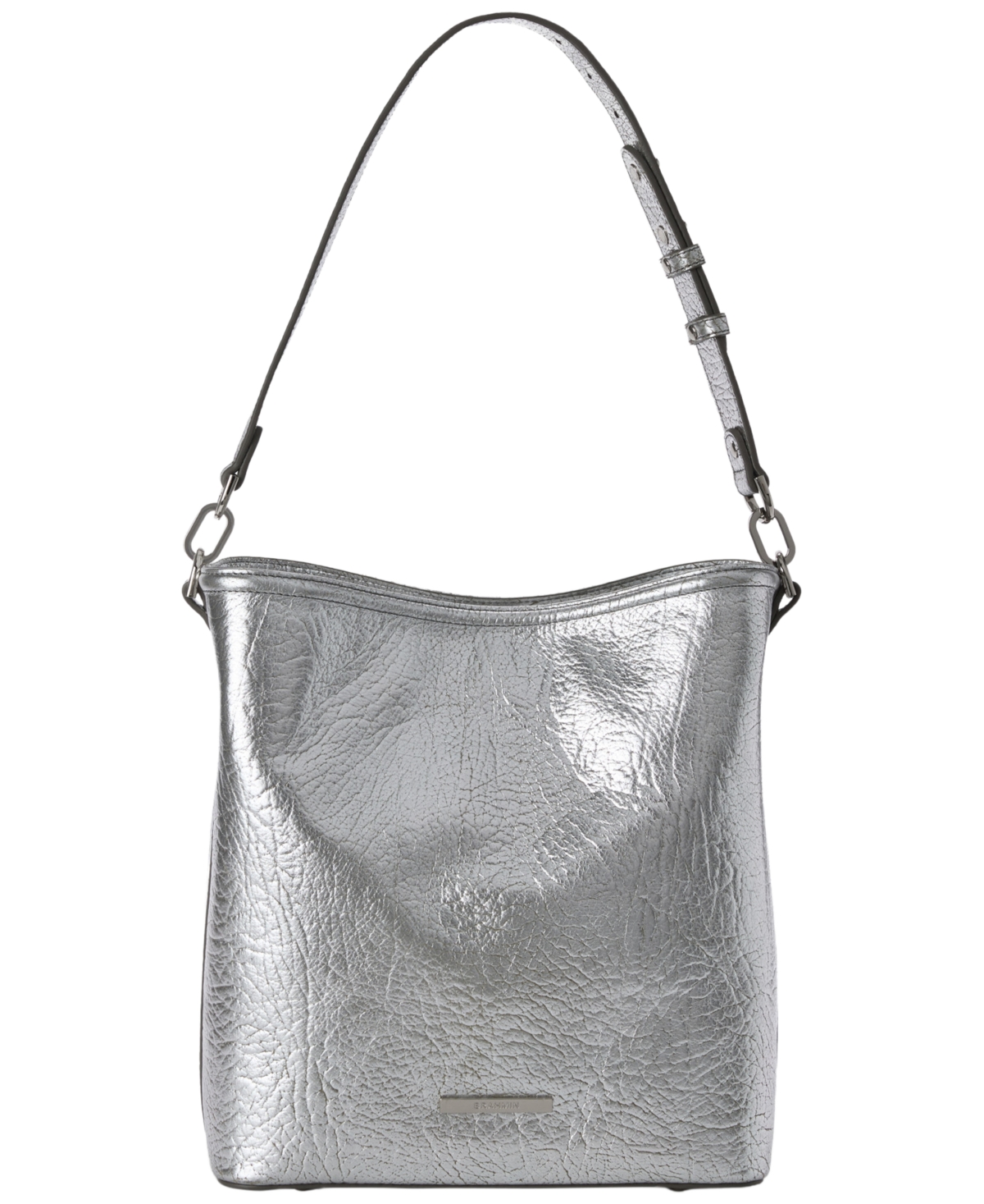 Brahmin Celina Small Bucket Bag In Silver