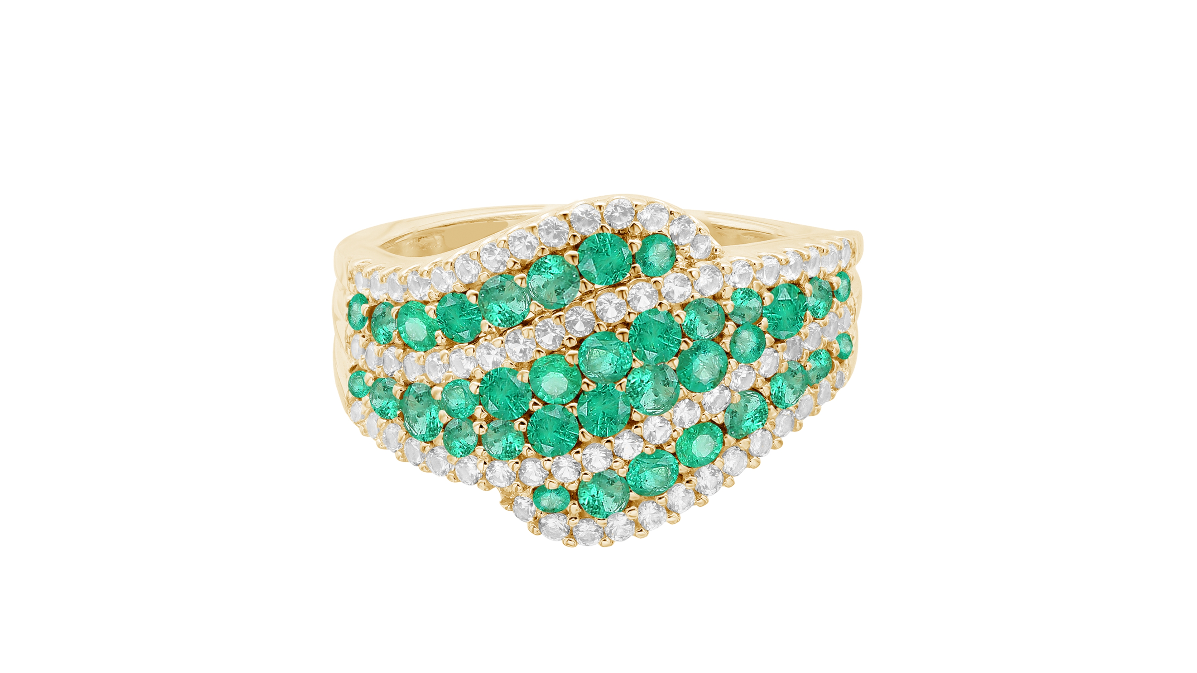 Macy's Emerald (1 ct. t.w.) and Diamond (1/2 Ring 14K Gold (also White Sapphire & Ruby)