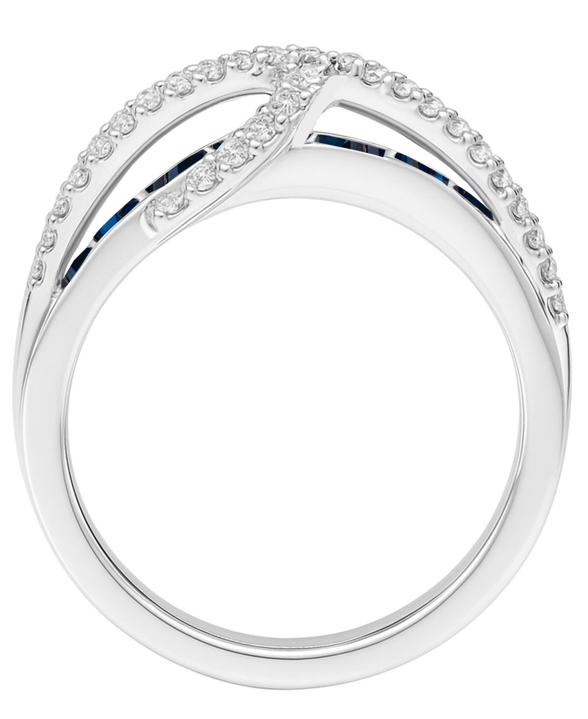 Macy's Emerald (1-3/4 Ct. T.w.) And Diamond (1/3 Ct. T.w.) Ring In 14k Gold (also In 14k White Gold Sapphir In Blue