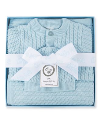 Baby Boys' and Girls' Cardigan, Blanket and Hat Gift, 3-Piece Set