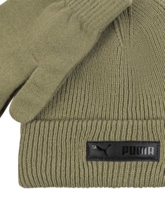 Men's 2-Piece Cuff Beanie and Gloves Set