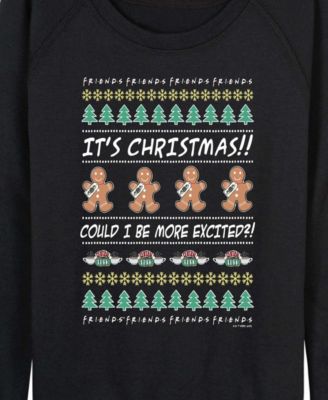 Plus Size Friends Christmas More Excited French Terry Long Sleeve T-Shirt