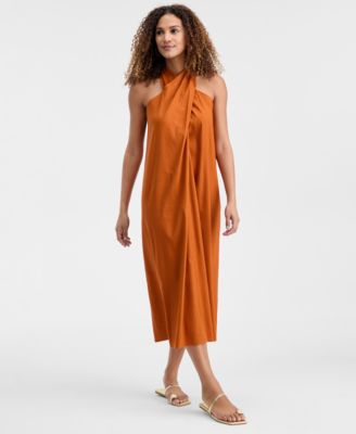 I.N.C. International Concepts - Women's Crossover Halter Maxi Dress
