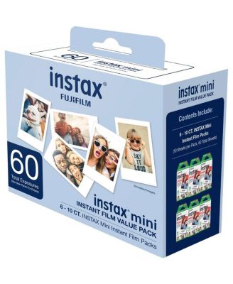 FUJIFILM Mini Instant Camera Film: 120 Shoots Total, Value Pack, (10 Sheets x 12) Includes Slinger Photo Album