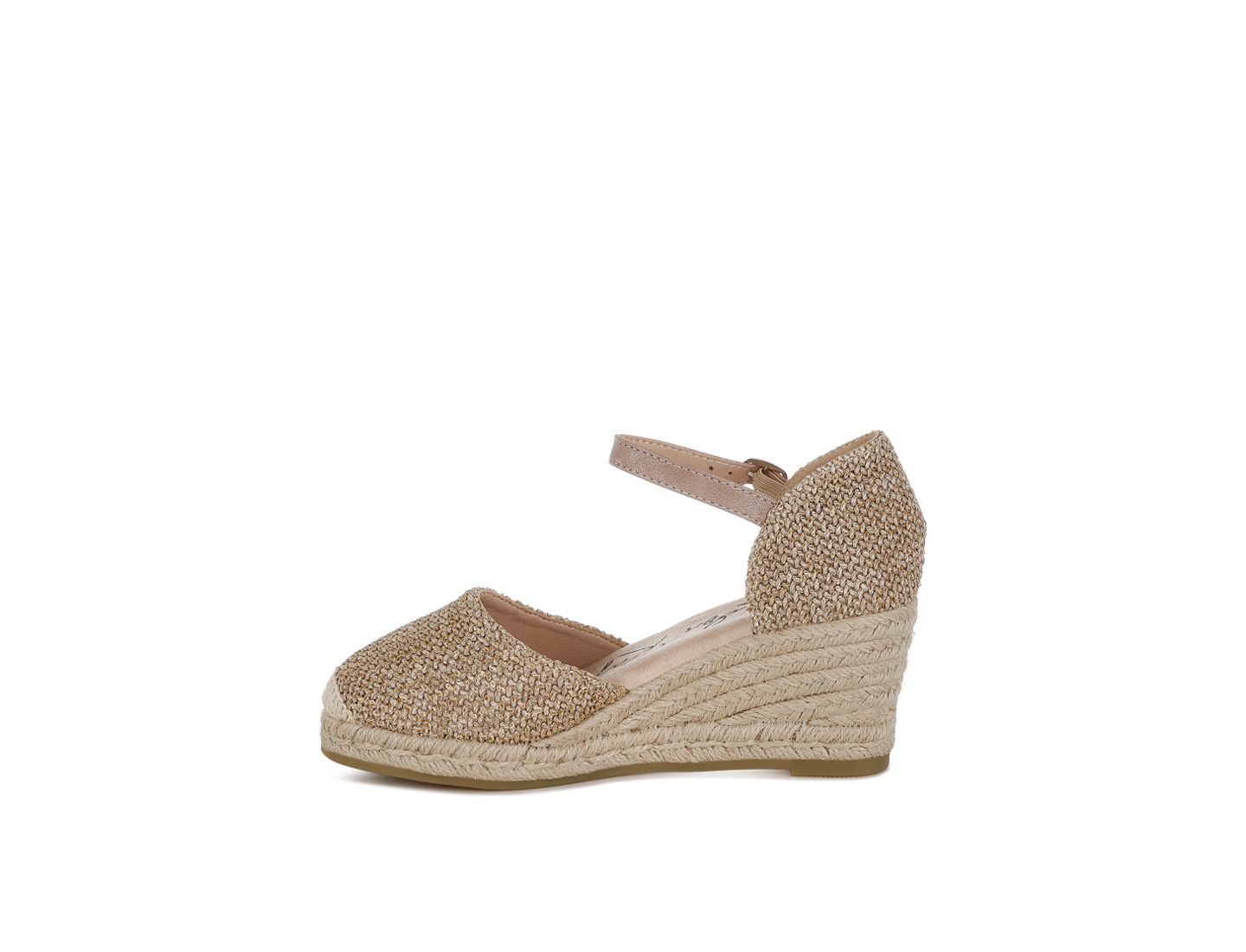 Женские сандалии London Rag Kalista Raffia Woven Wedge, цвет: Бежевый — фото 6