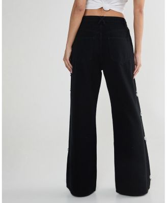 Limited Embellished Flower Applique Jean