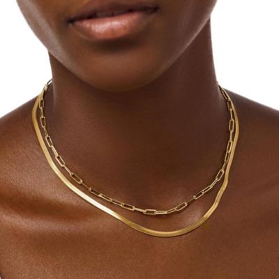 Herringbone Chain Necklace - Ina
