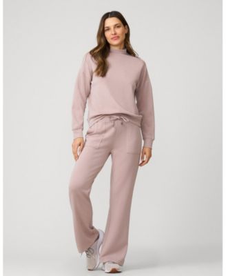 Women's Mockneck Modal Top & Wide Leg Pant
