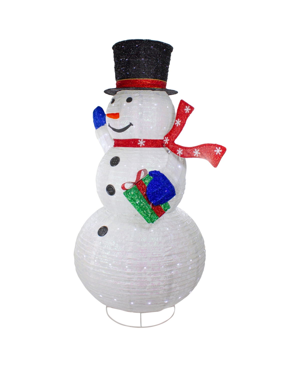 Northlight 71" Led Lighted Iridescent Twinkling Snowman Outdoor Christmas Decoration