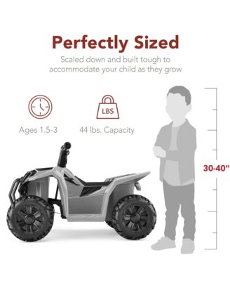 6V Kids Ride-On 4-Wheeler Quad ATV Car w/ 1.8mph Max Speed, Treaded Tires