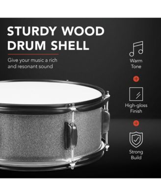 5-Piece Beginner Drum Set w/ Snare, Bass, Toms, Cymbal, Hi-Hat, Sticks, Drum Pedal