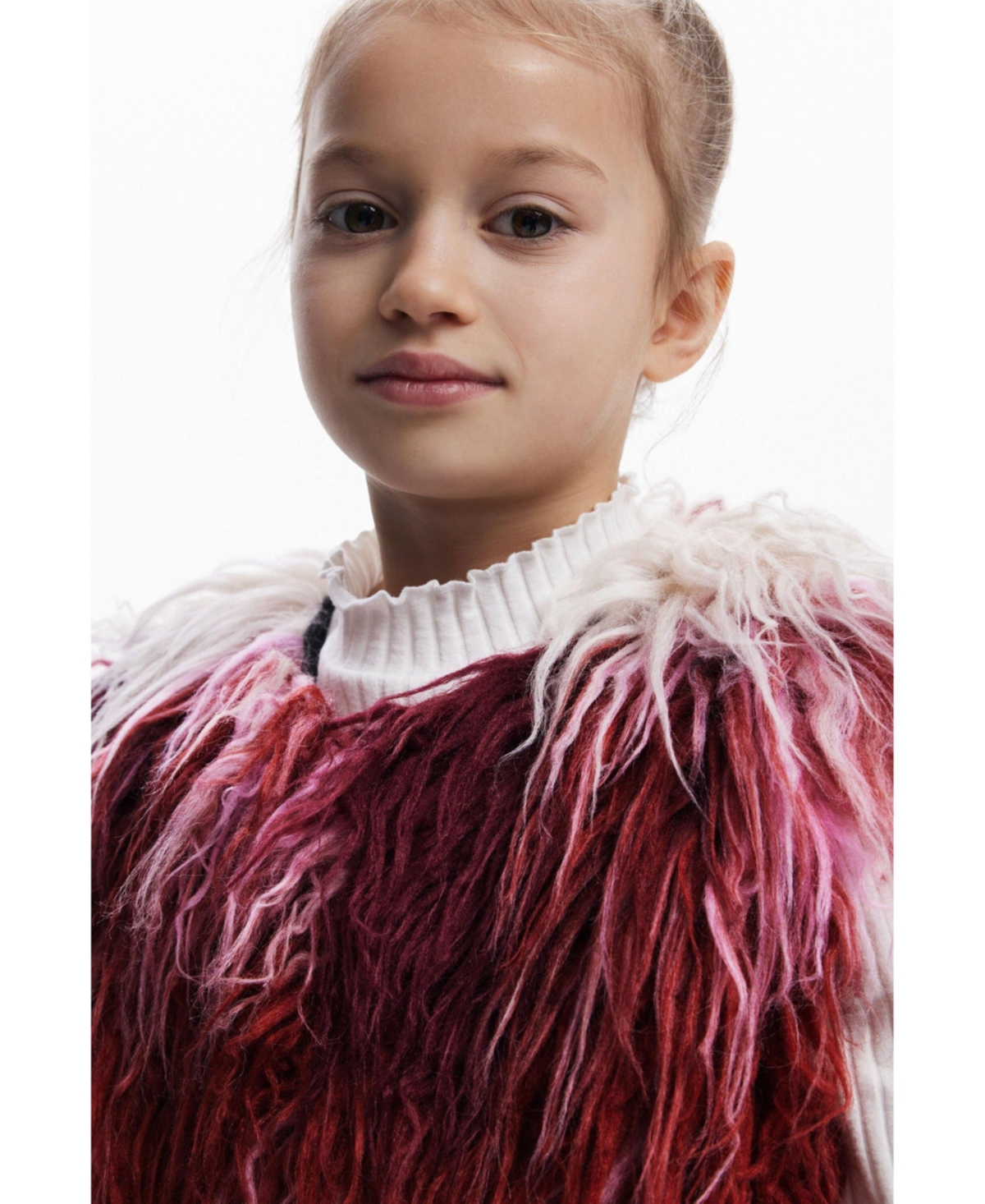 Desigual Girls Girls's Watercolor fur vest