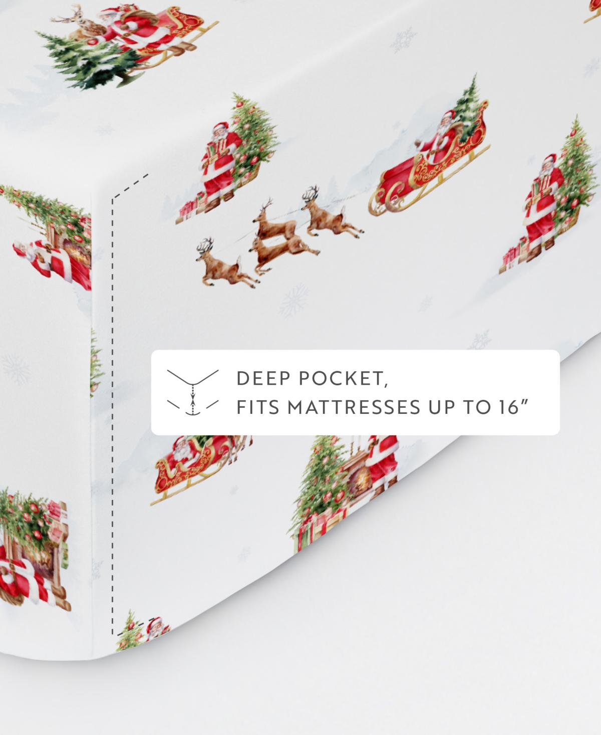 ienjoy Home Holiday Pattern 4-Pc. Sheet Set