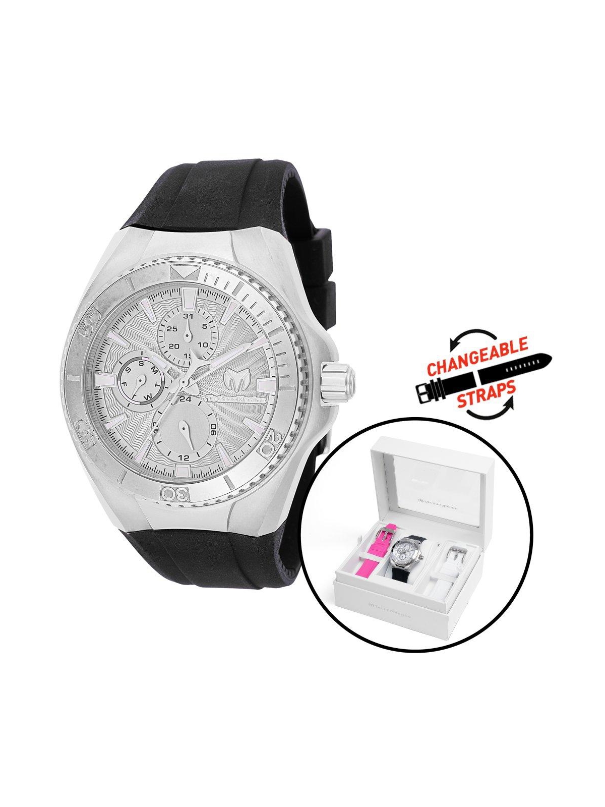 TechnoMarine Women's Tm-124020 Cruise Quartz Chronograph Silver Dial Watch