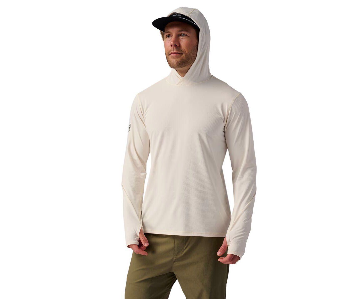 Мужское худи Backcountry Tahoe Sun Performance Shirts Long Sleeve, цвет: Egret — фото 1