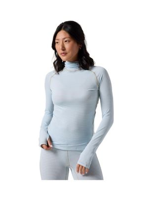 Women's Backcountry Pines Microgrid Ultra-Lt Baselayer Balaclava Top Lightweight Long Underwear Tops