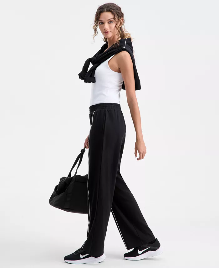 Women's Piping-Trim Fleece Pull-On Pants - thumbnail 5