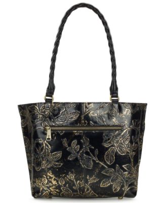 Alexia Bark Leaves Textured Tote Bag, Macy's Exclusive