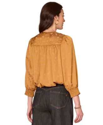 Petite 3/4 Sleeve Blouson Top