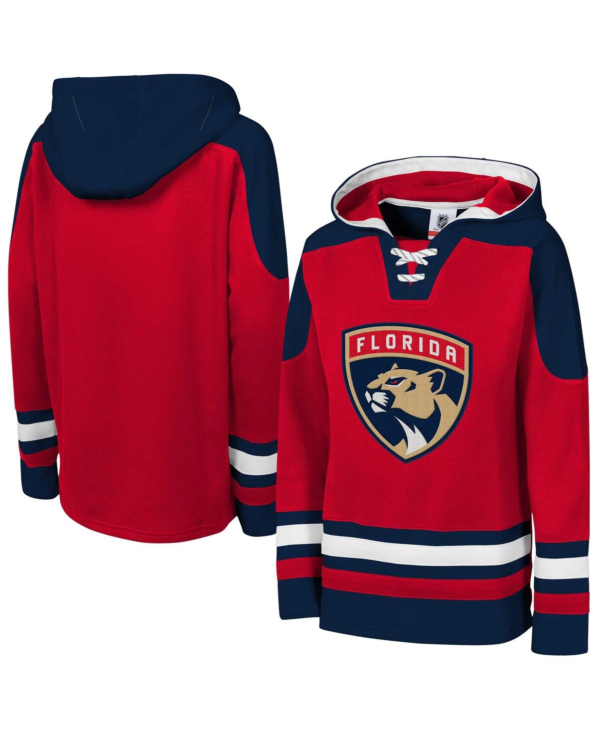 Outerstuff Big Boys And Girls Red Florida Panthers Must Have Home V-neck Pullover Hoodie In Red