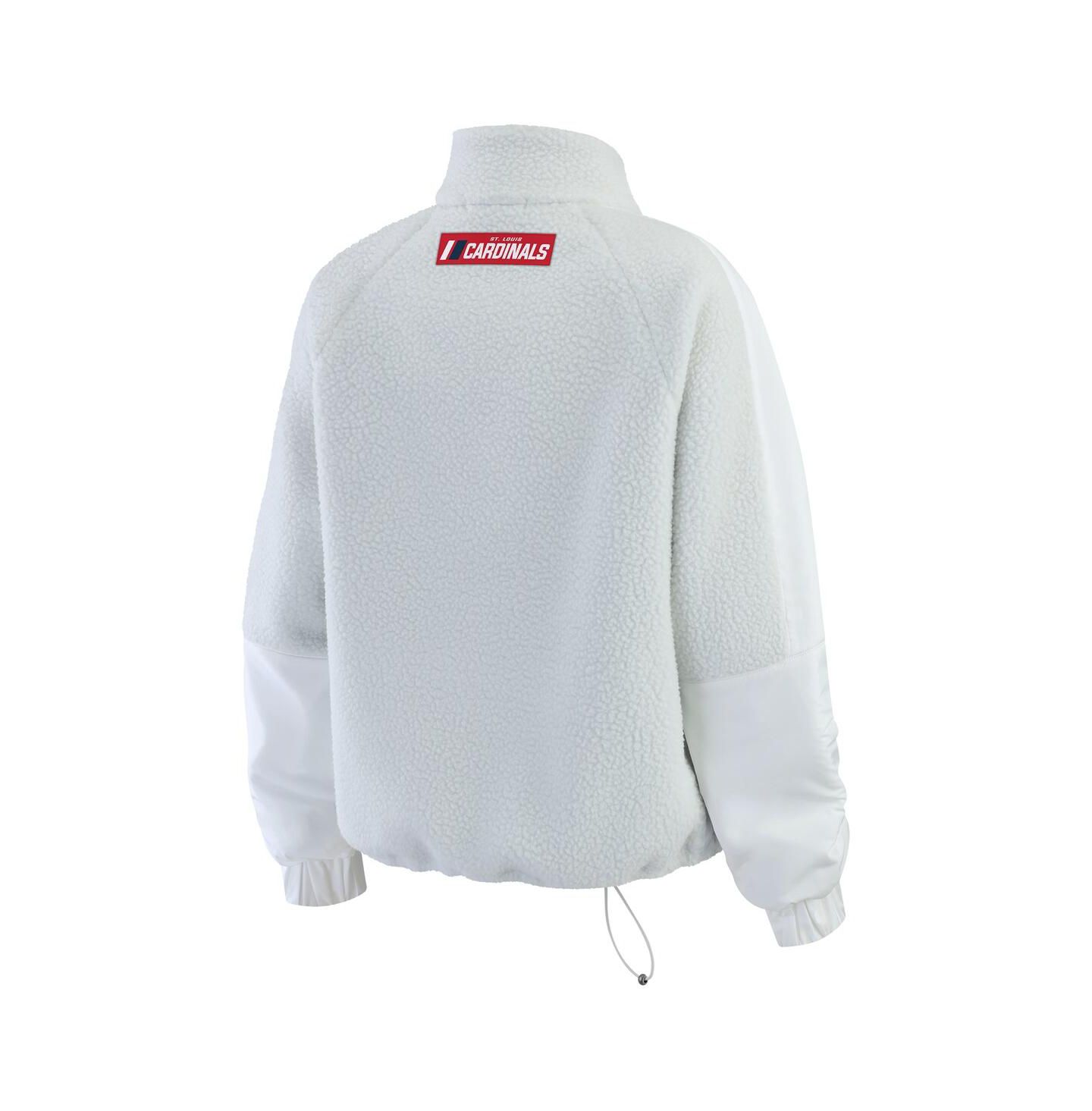 Женская куртка WEAR by Erin Andrews Gray St. Louis Cardinals Polar Fleece Quarter-Zip — фото 3
