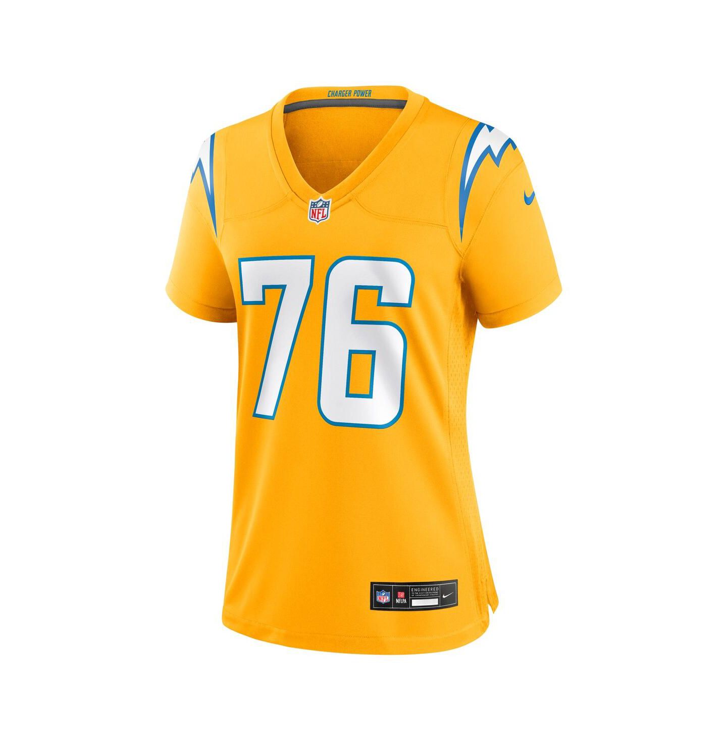 Женский топ Nike Joe Alt Gold Los Angeles Chargers Alternate Charger Power Game Jersey — фото 2