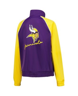 Women's Purple/Gold Minnesota Vikings Replay Full-Zip Track Jacket