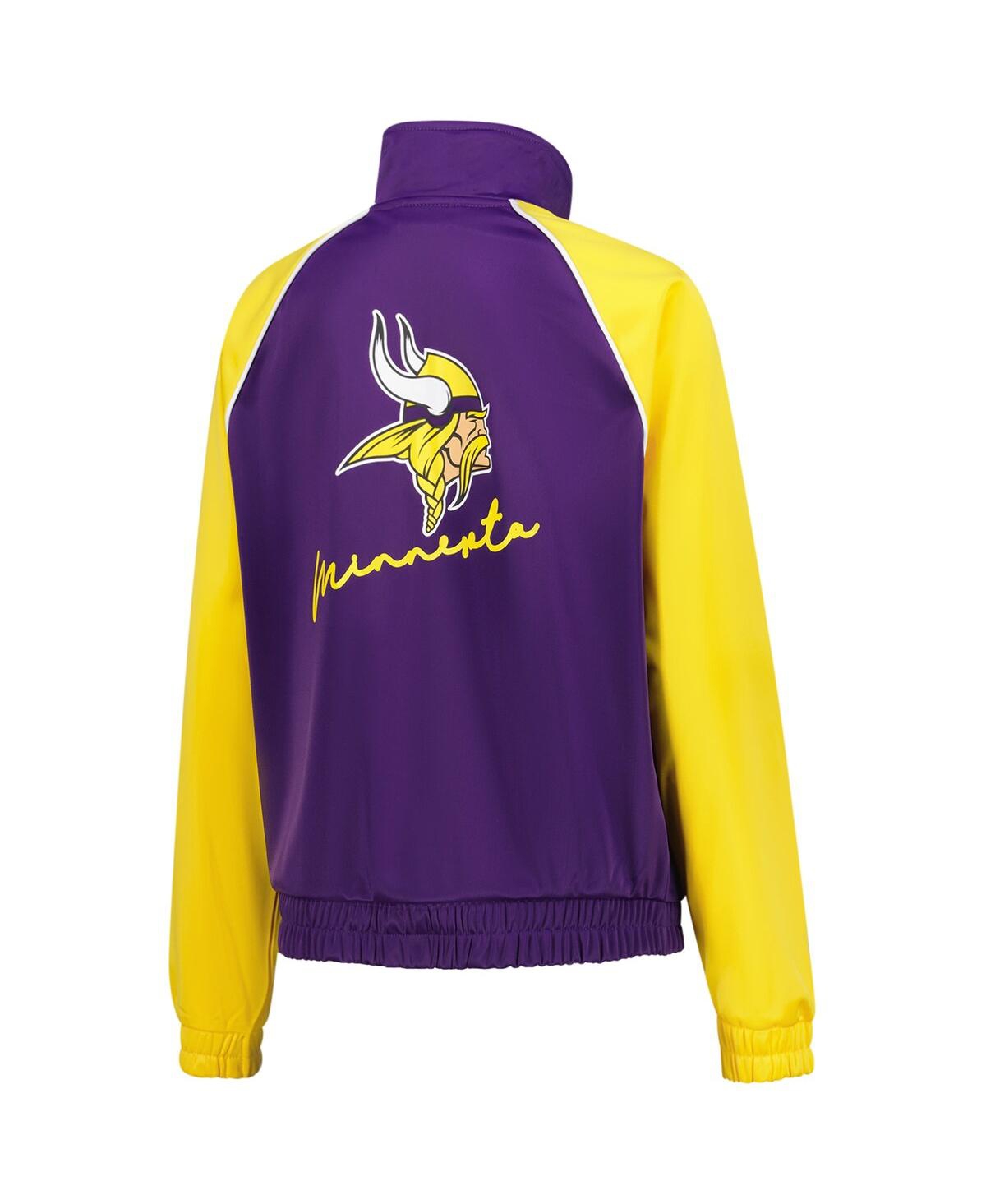 G-iii 4her By Carl Banks Women's Purple/gold Minnesota Vikings Replay Full-zip Track Jacket In Multi