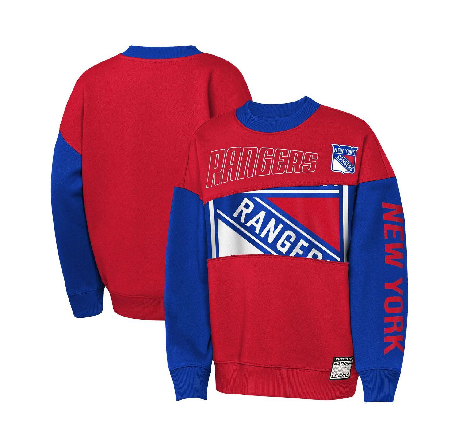 Big Boys and Girls Red/Blue New York Rangers Impact Player Sweatshirt