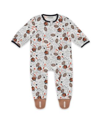 Baby Boys and Girls Newborn Cincinnati Bengals Sleep and Play Full-Zip Sleeper Bib Set