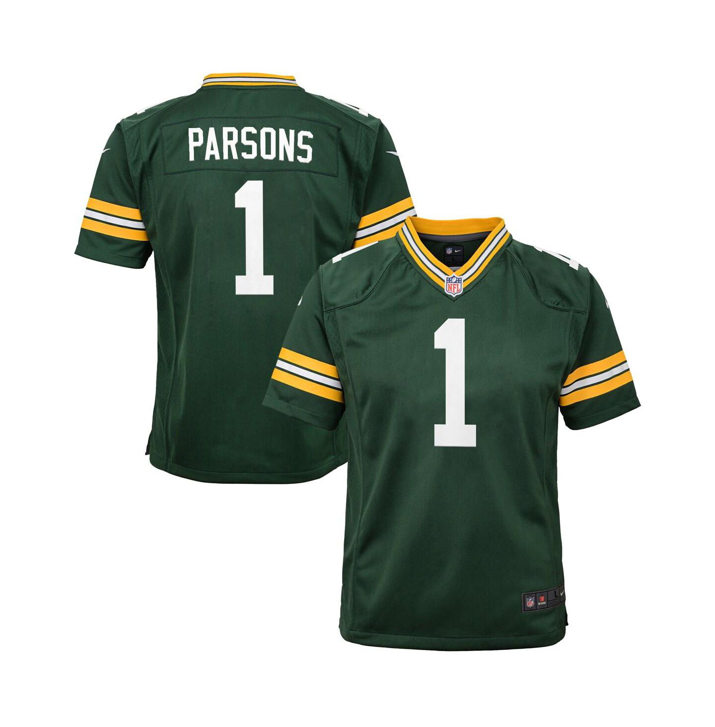 Детское джерси Nike Micah Parsons Green Bay Packers Game Player, Green — фото 1