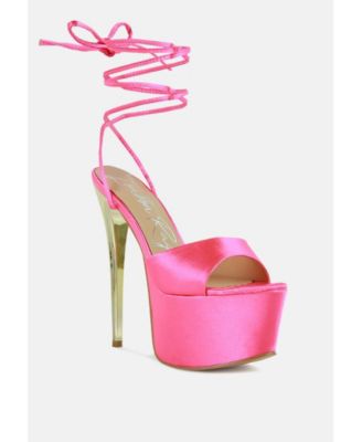 Womens Passion Fruit Dramatic Platform Lace-Up Heel Sandals