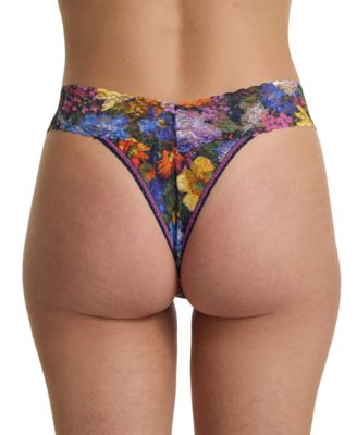 Women's Printed Signature Lace Original Rise Thong Underwear