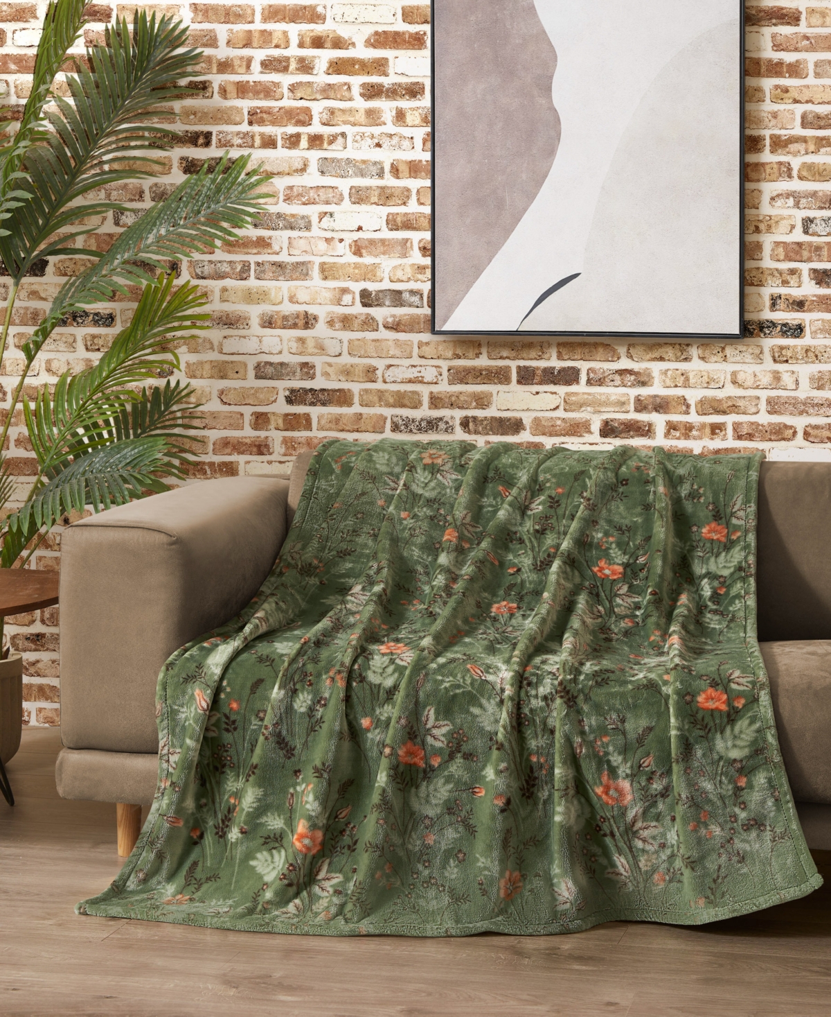 Lucky Brand Wildflower Plush Throw, 50" x 70"