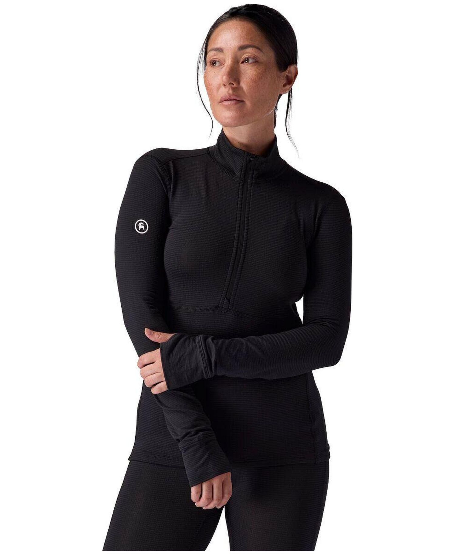 Women's Pines Microgrid Ultra-Lt Baselayer 1/4-Zip Top Lightweight Long Underwear Tops