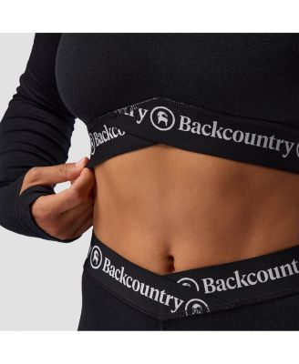 Women's Cedars RWS Merino Lt-Wt Baselayer Cropped Crew Top Lightweight Long Underwear Tops