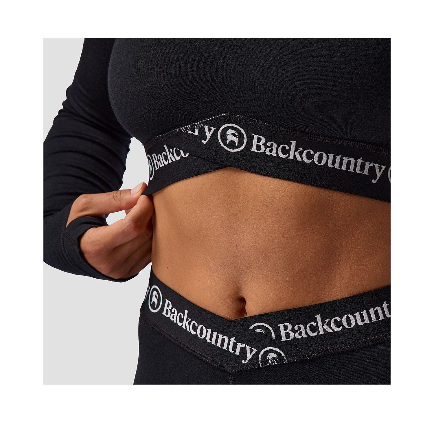 Women's BGA Cedars Merino Lt-Wt Baselayer Cropped Crew Top- Lightweight Long Underwear Tops