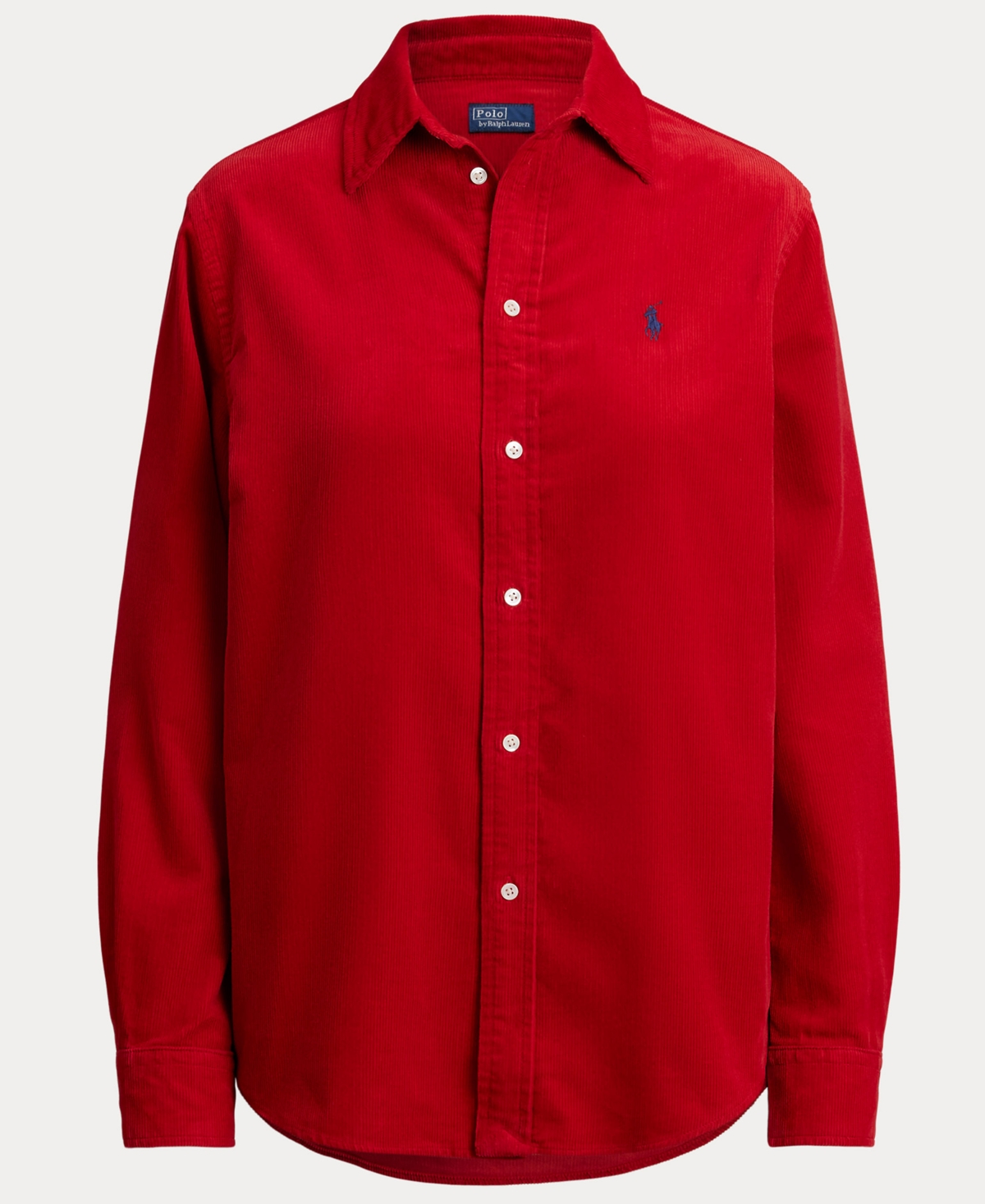 Polo Ralph Lauren Women's Classic-fit Cotton Corduroy Shirt In Red