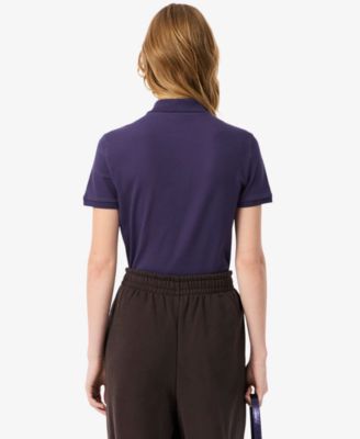 LACOSTE Women's Short Sleeve Slim-Fit Polo Top