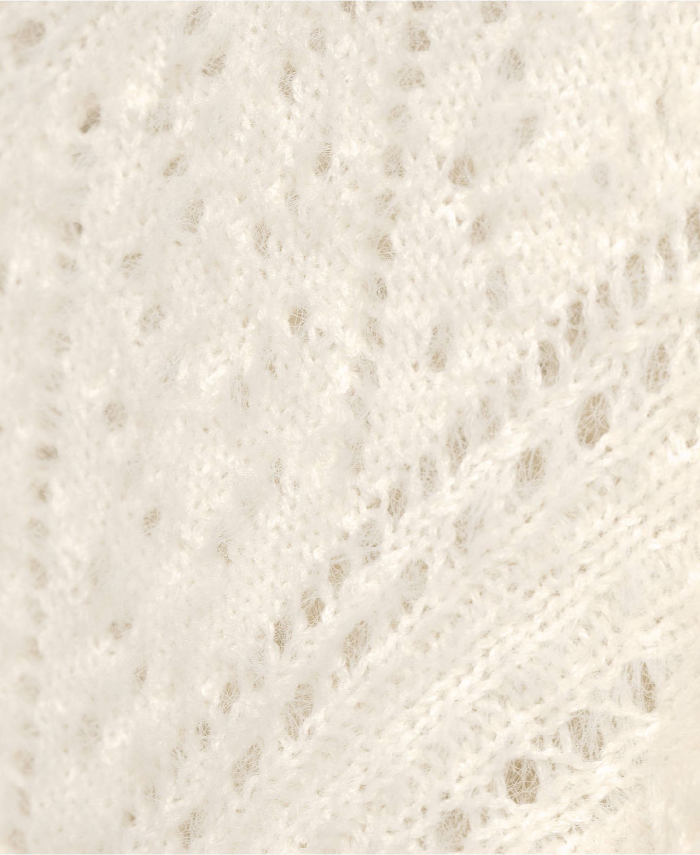 Женский свитер Lands' End Eyelash Fuzzy Pointelle Puff Sleeve, цвет: Слоновая кость — фото 2