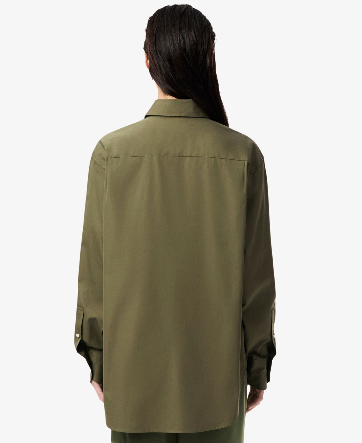 Lacoste Usa Women's Striped Oversized Shirt