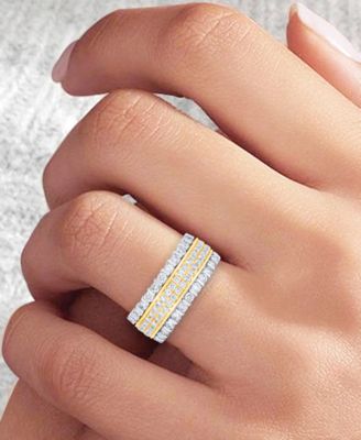 Diamond Round Ring (2-1/2 ct. t.w.) in 14k Two-Tone Gold