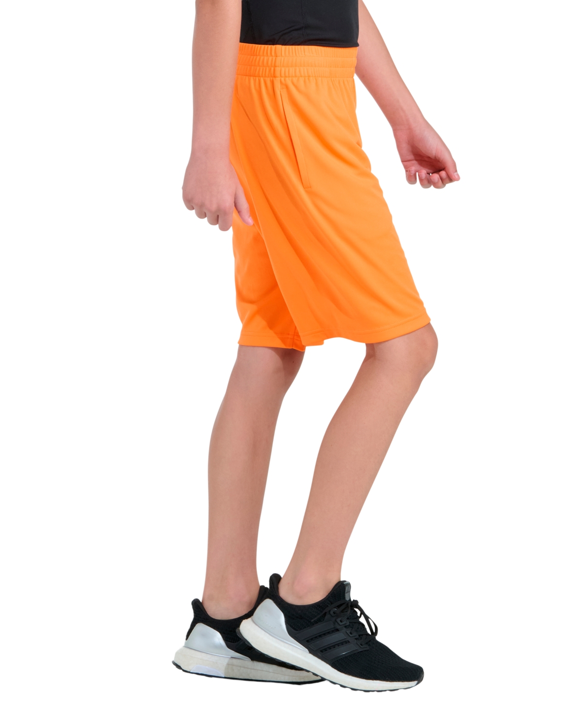 adidas Boys 8-20 Elastic Waistband Essentials Big Logo Shorts