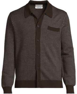 Men's Long Sleeve Washable Merino Button Through Sweater Polo