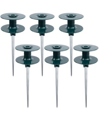 Garden Hose Guide Spike Heavy Duty Metal Stake 6-Pack