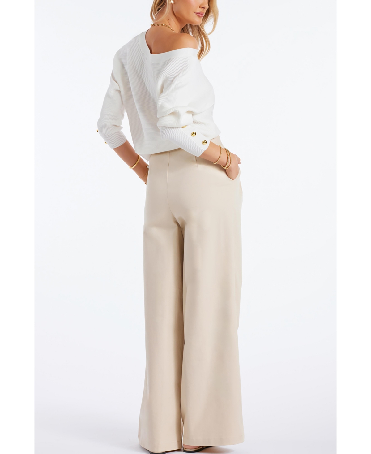 Bishop + Young Women's Alessandro Wide Leg Pant