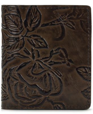 Linette Bark Leaves Snap Wallet
