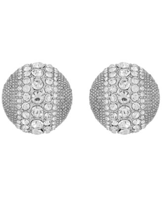 GUESS - Rhinestones Half-Hoop Clip Pierce Earrings